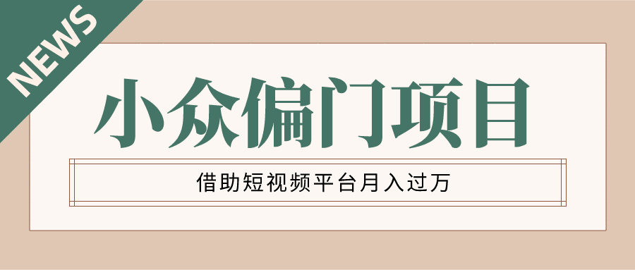 忠余网赚32计第十五计小众偏门项目借助短视频平台月入过万-阿灿说钱