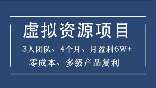 暴疯团队虚拟资源项目-新手、高客单价、多产品复利-阿灿说钱