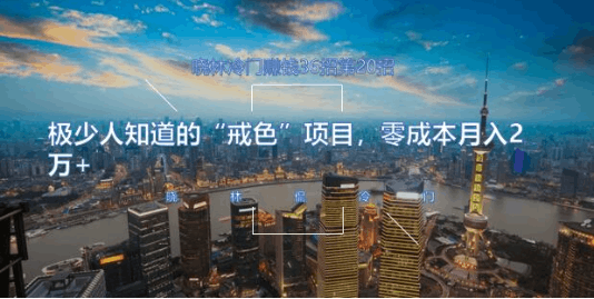 晓林冷门赚钱36招第20招极少人知道的戒色项目，零成本月入2万+【视频课程】-阿灿说钱