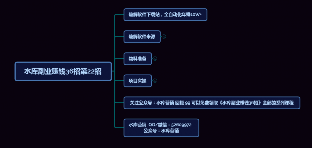 破解软件下载站，全自动化年赚10W+【水库副业赚钱36招第22招】-阿灿说钱