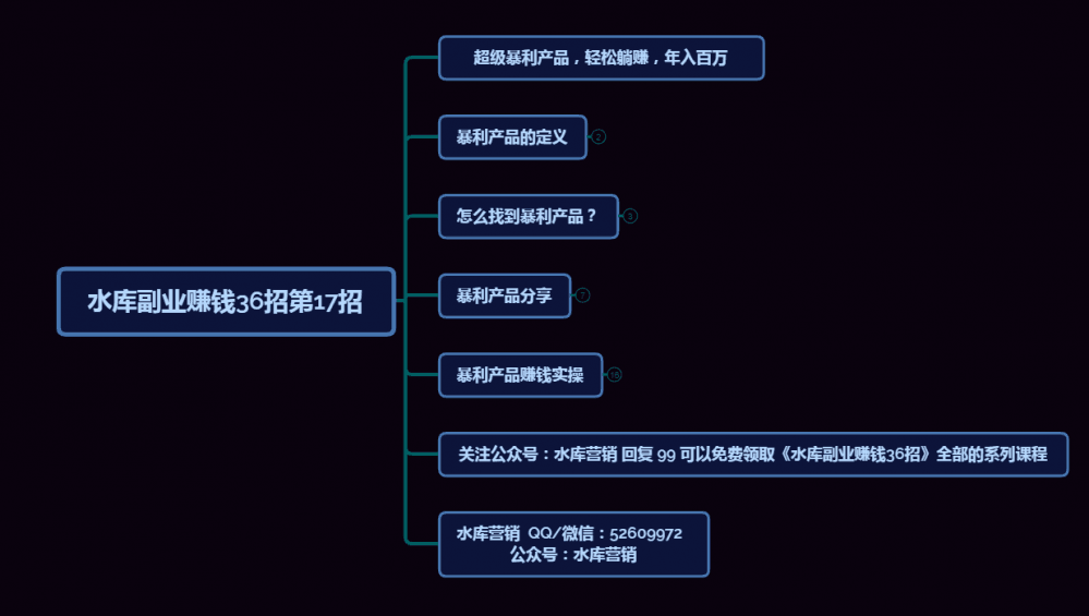 超级暴利产品，轻松躺赚，年入百万【水库副业赚钱36招第17招】-阿灿说钱