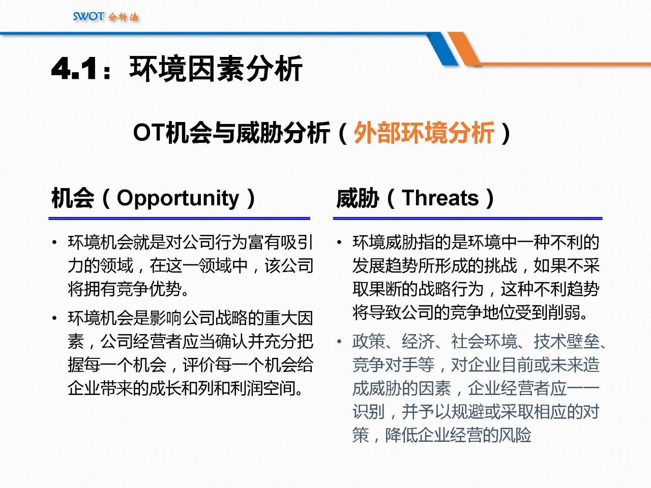 SWOT分析法经典详解