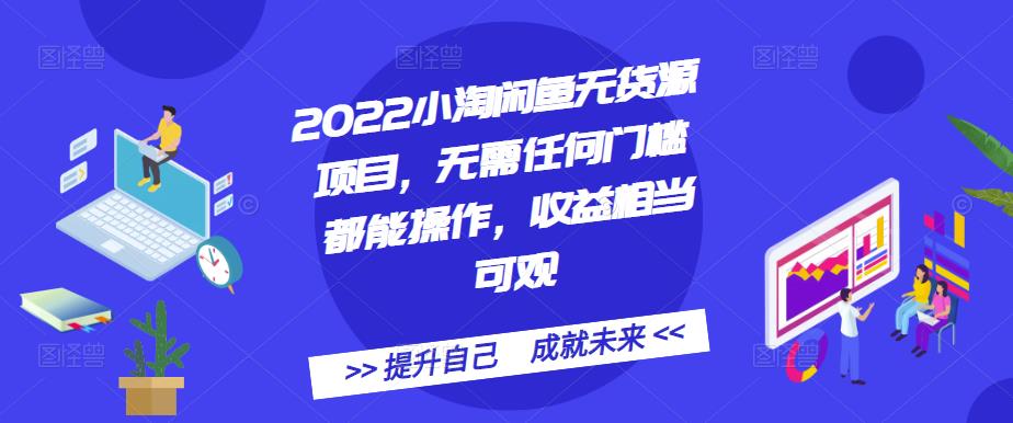 2022小淘闲鱼无货源项目，无需任何门槛都能操作，收益相当可观-阿灿说钱