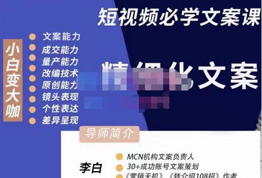 短视频精细化文案，让你具备源源不断内容创作能力-阿灿说钱