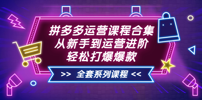 拼多多运营课程合集：从新手到运营进阶，轻松打爆爆款（全套系统课程）-阿灿说钱