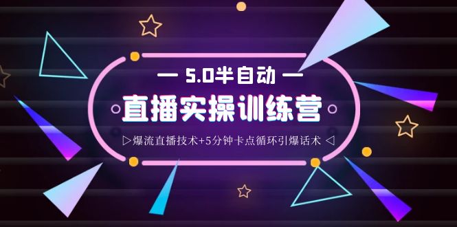 蚂蚁·5.0半自动直播2345打法，半自动爆流直播技术+5分钟卡点循环引爆话术-阿灿说钱