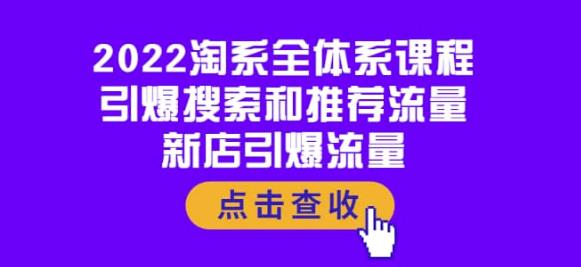 图片[1]-2022淘系全体系课程：引爆搜索和推荐流量，新店引爆流量-阿灿说钱