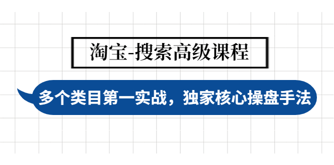 淘宝-搜索高级课程：多个类目第一实战，独家核心操盘手法-阿灿说钱