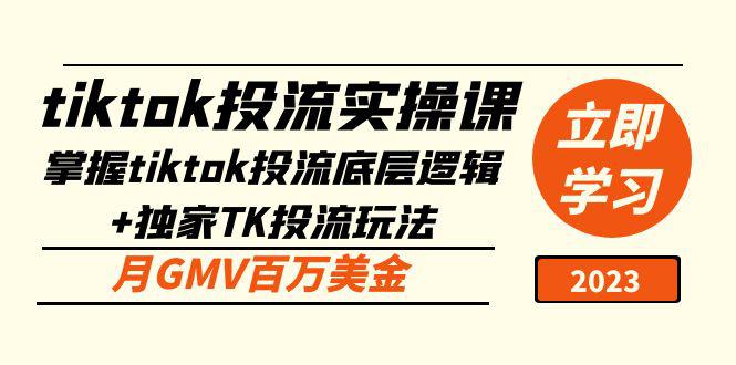 tiktok投流实操课：掌握tiktok投流底层逻辑+独家TK投流玩法 月GMV百万美金-阿灿说钱