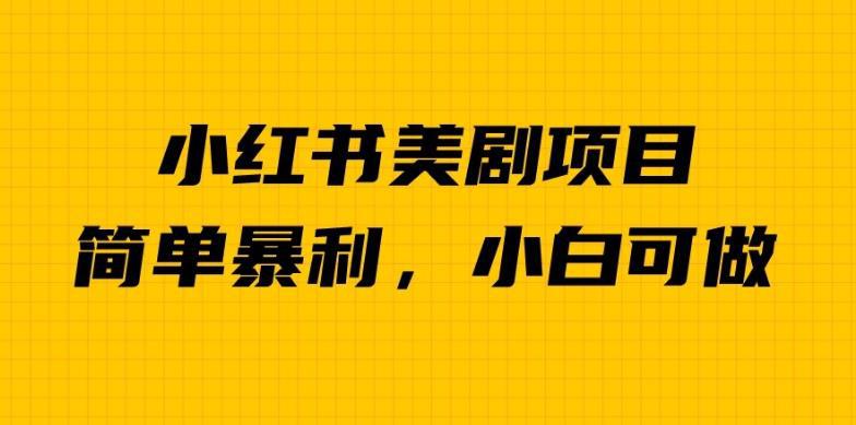 外面卖1980的小红书美剧项目，单日收益1000＋，小众暴利的赛道【揭秘】