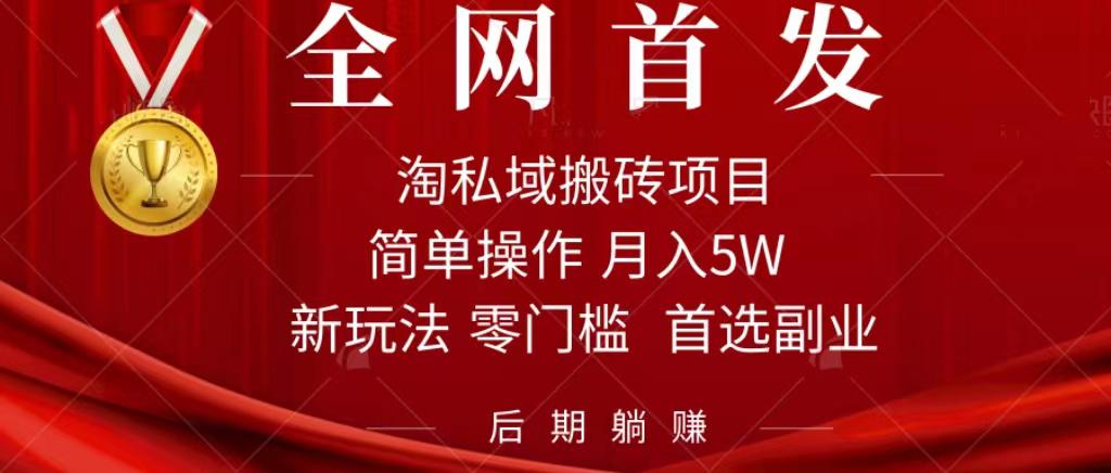 图片[1]-淘私域搬砖项目，利用信息差月入5W，每天无脑操作1小时，后期躺赚-阿灿说钱