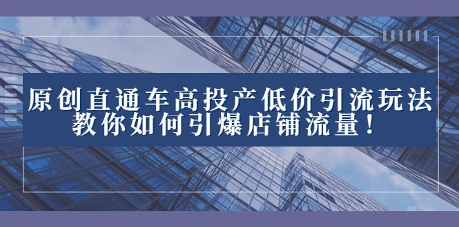 图片[1]-2023全新直通车引流玩法揭秘：高效投产低价引爆店铺流量！-阿灿说钱