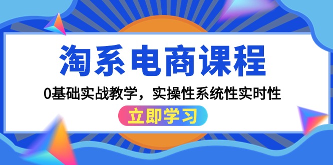 图片[1]-淘系电商课程，0基础实战教学，实操性系统性实时性（15节课）-阿灿说钱