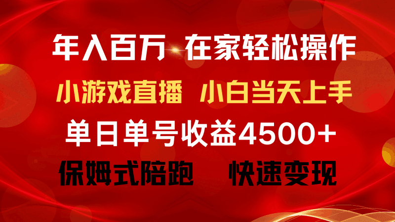 年入百万 普通人翻身项目 ，月收益15万+，不用露脸只说话直播找茬类小游戏