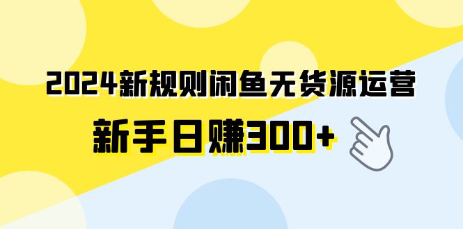 图片[1]-2024新规则闲鱼无货源运营新手日赚300+-阿灿说钱