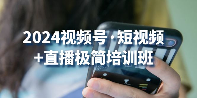 2024视频号·短视频+直播极简培训班：抓住视频号风口，流量红利_抖汇吧