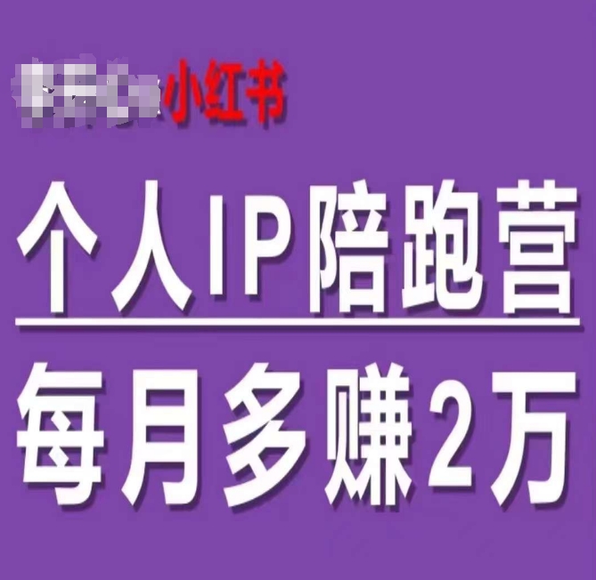 小红书个人IP陪跑营，60天拥有自动转化成交的双渠道个人IP，每月多赚2W-阿灿说钱