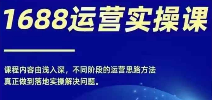 1688实操运营课，零基础学会1688实操运营，电商年入百万不是梦 -1