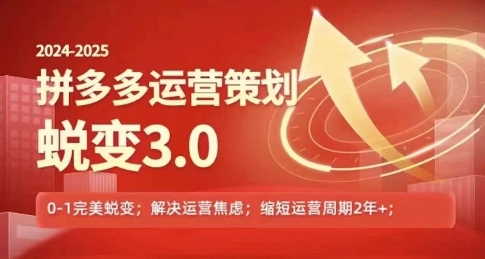 2024-2025拼多多运营策略蜕变3.0，0~1完美蜕变，解决信息焦虑 -1