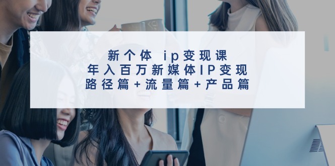 创新个体 ip变现课，年入百万新媒体IP变现，路径篇+流量篇+产品篇-阿灿说钱