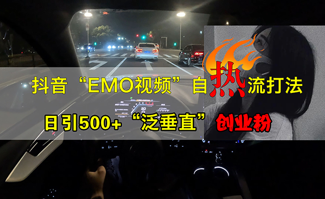 抖音EMO视频自热打法，日引500+“泛垂直”创业粉 -1