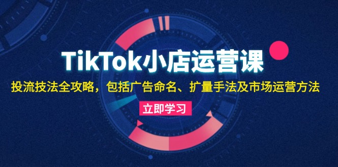 TikTok小店运营课：投流技法全攻略，包括广告命名 扩量手法及市场运营方法 -1