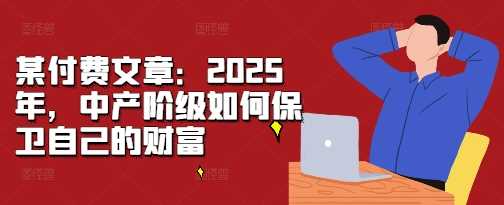 某付费文章：2025年，中产阶级如何保卫自己的财富 -1