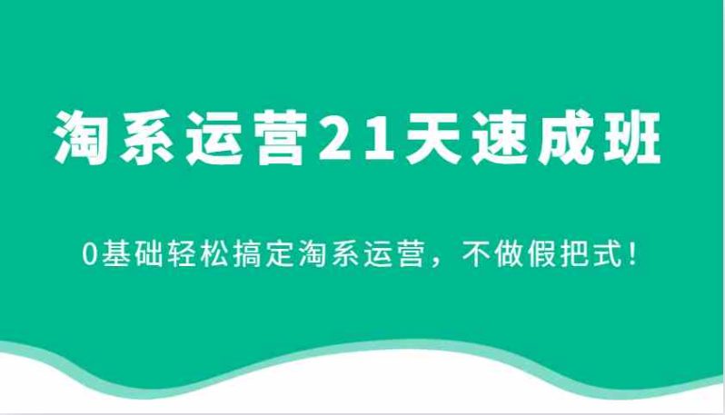 淘系运营21天速成班，0基础轻松搞定淘系运营，不做假把式！ -1