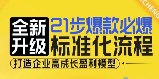 21步爆款必爆标准化流程，全新升级，打造企业高成长盈利模型 -1